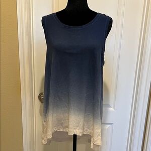 Nanette Lepore Ombre Tank Top - Navy and White